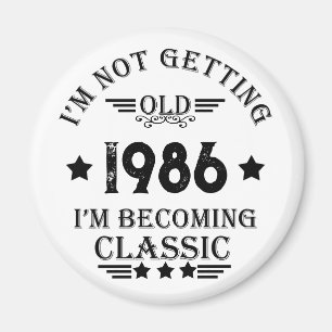 Aimant Soirée personnalisée vintage de 35 ans