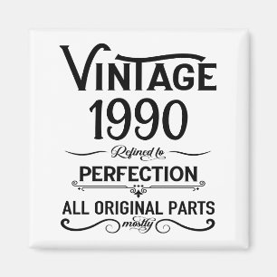 Aimant Soirée personnalisée vintage de 35 ans