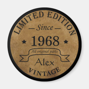 Aimant Soirée personnalisée vintage de 55 ans