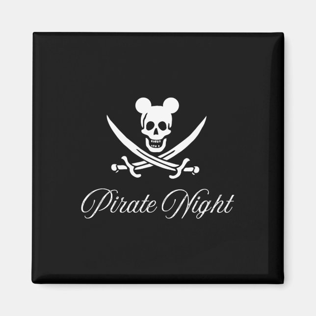 Aimant Soirée pirate ! Rapprochez les Tee - shirts de cro (Devant)