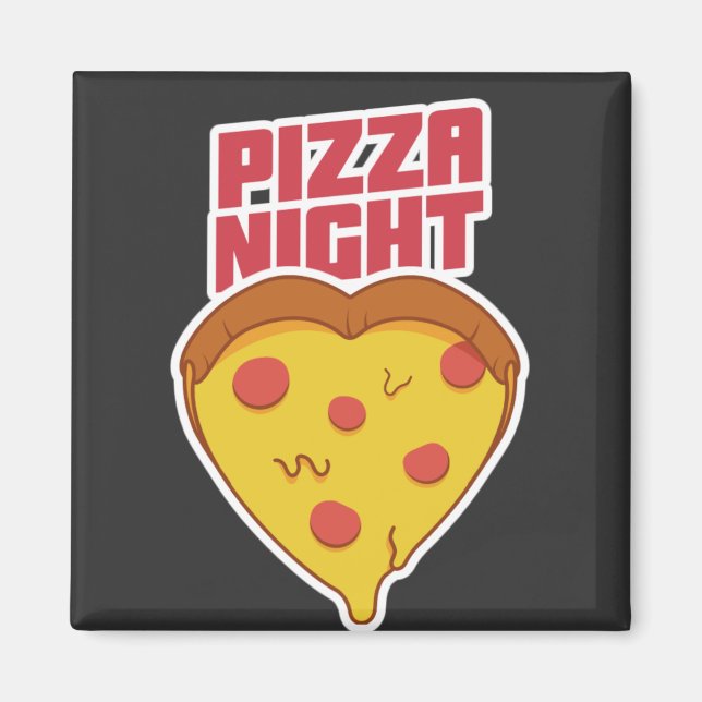 Aimant Soirée Pizza   (Devant)