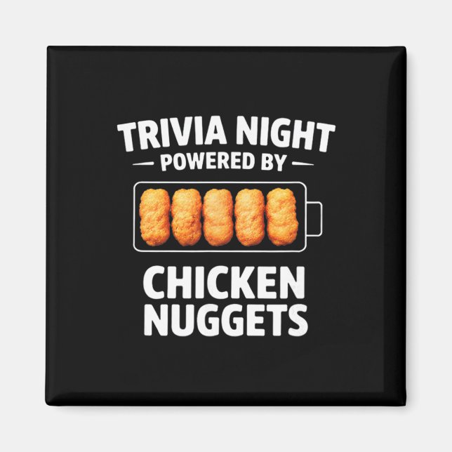 Aimant Soirée Quiz Alimentée Par Des Nuggets De Poulet  (Devant)