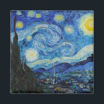 Aimant Soirée Van Gogh Starry. Impressionnisme art vintag<br><div class="desc">L'aimant Van Gogh "The Starry Night".</div>