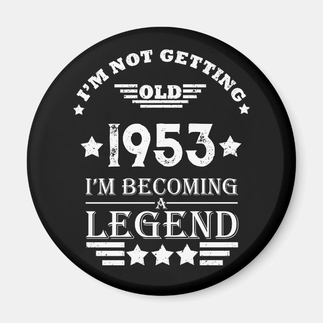 Aimant Soixante-dix vintages 70e anniversaire personnalis (Devant)