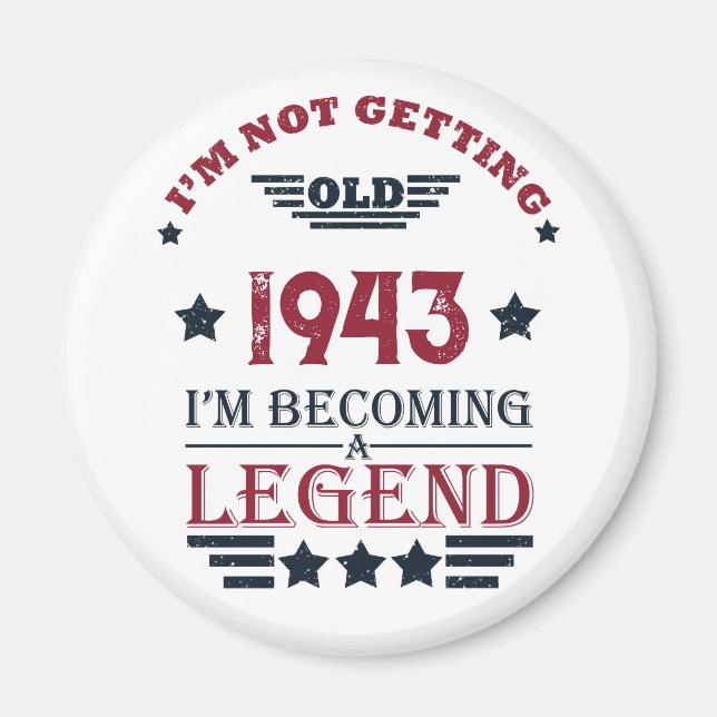 Aimant Soixante-dix vintages fête du 80e anniversaire (Devant)