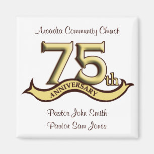 Aimant soixante-quinzième Faveurs de fête d'anniversaire
