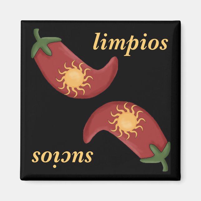 Aimant Sol y Chile Lave-vaisselle chaude et épicée (Devant)