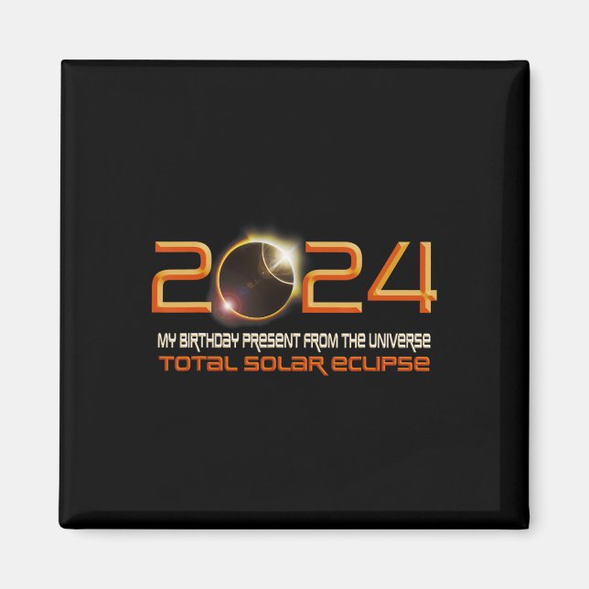 Aimant Solaire Éclipse Mon Anniversaire Présenté Par Les  (Devant)