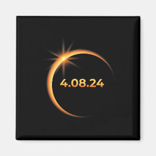 Aimant Solar Eclipse 2024 Amérique Totalité 04 08 24 Spri
