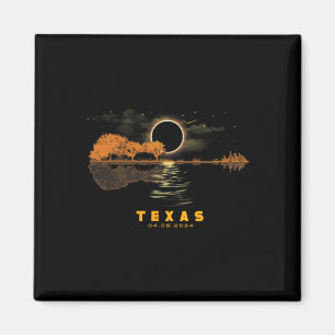 Aimant Solar Eclipse 2024 Guitare 04.08.24 Totalité Texas
