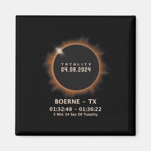 Aimant Solar Eclipse 2024 Totalité 04.08.24 Texas Tx