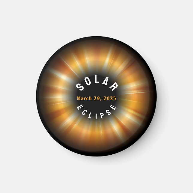 Aimant Solar Eclipse American Event 3/29/2025 NOM PERSONN (Devant)