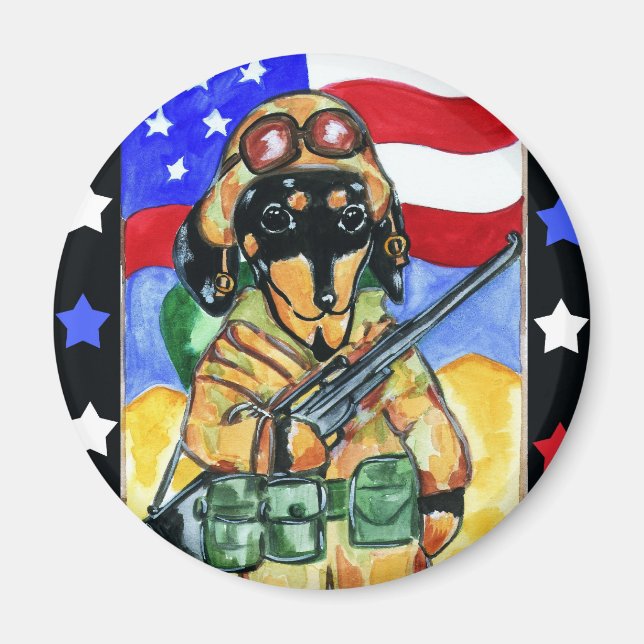 Aimant Soldat Dachshund (Devant)