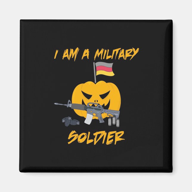 Aimant Soldat militaire d'Halloween (Devant)