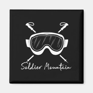 Aimant Soldat montagne idaho ski lunettes de ski vacances
