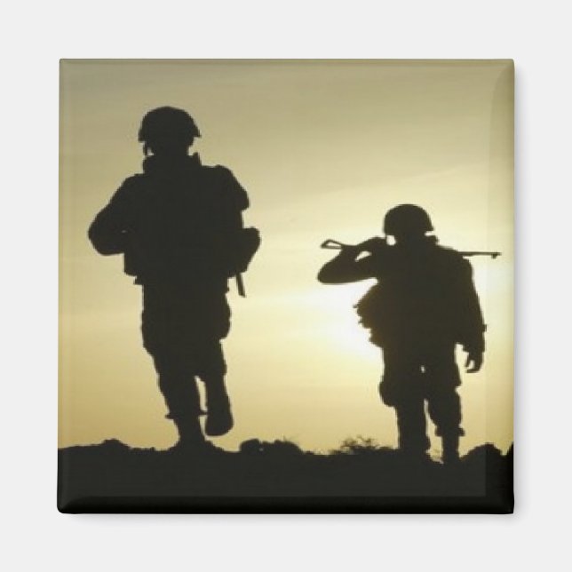 Aimant Soldats du coucher du soleil (Devant)