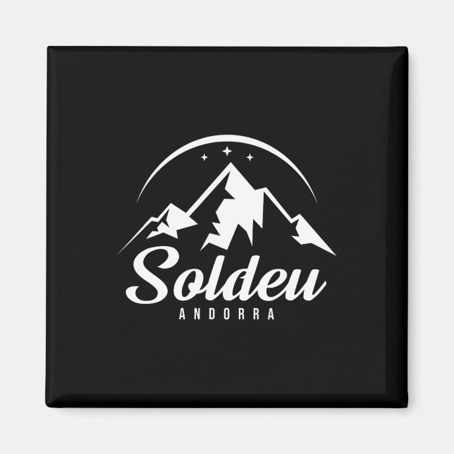 Aimant Soldeu Andorre Station de ski Ski Snowboard (Devant)