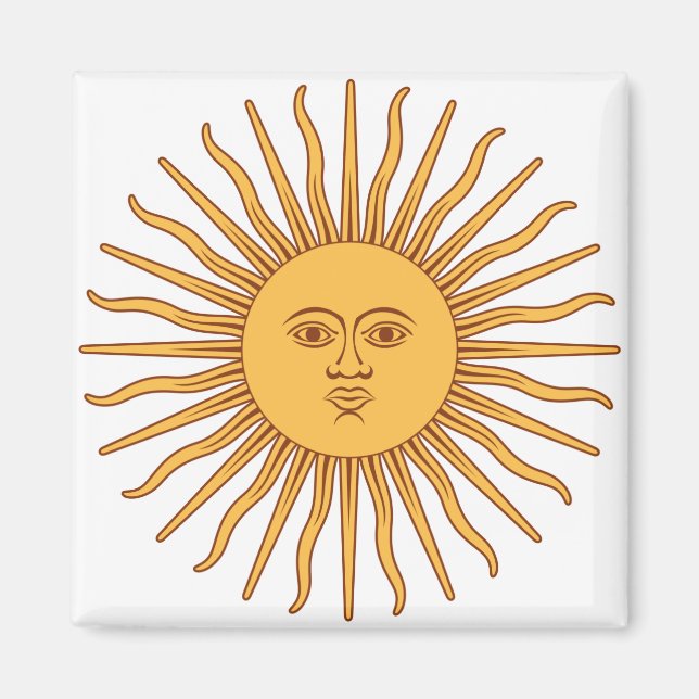 Aimant Soleil argentin (Devant)