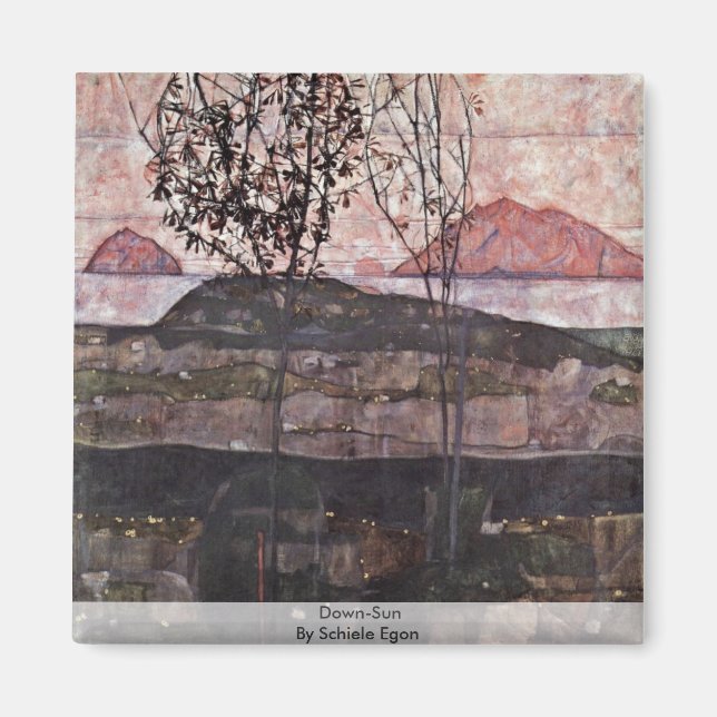 Aimant Soleil Bas Par Schiele Egon (Devant)