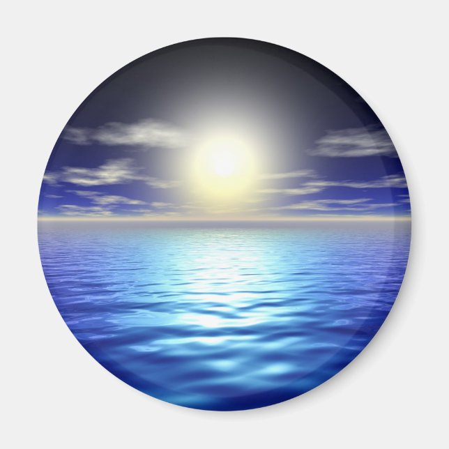Aimant Soleil bleu (Devant)
