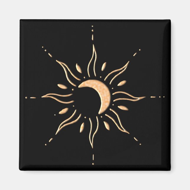 Aimant Soleil d'or  (Devant)