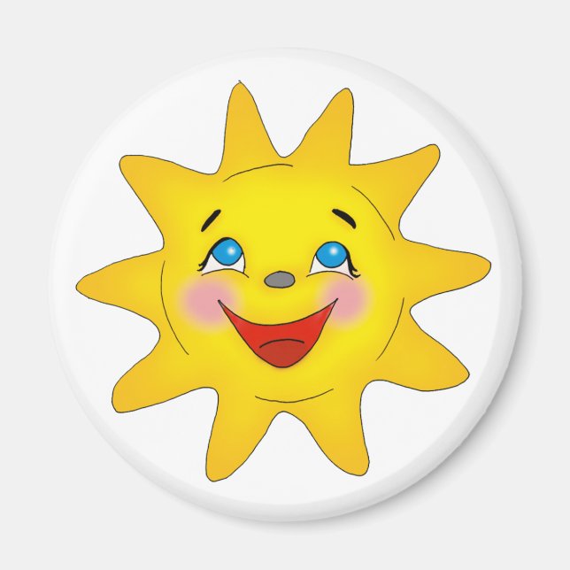 Aimant Soleil doux et souriant (Devant)