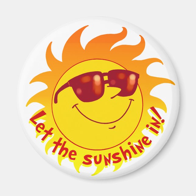 Aimant Soleil estival souriant (Devant)
