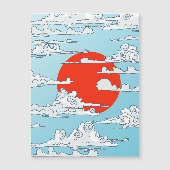 aimant soleil levant japonais (Devant)