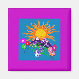 Aimant Soleil souriant