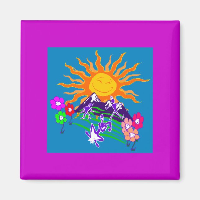 Aimant Soleil souriant (Devant)