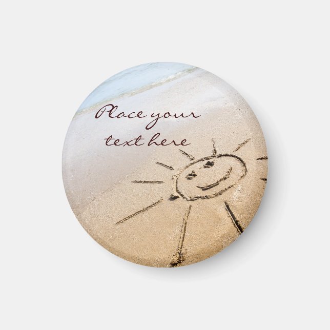 Aimant Soleil Sur La Plage (Devant)