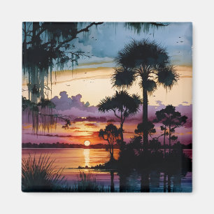 Aimant Soleil sur le bayou