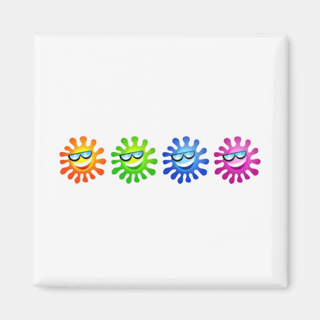 Aimant Soleils cool (Devant)