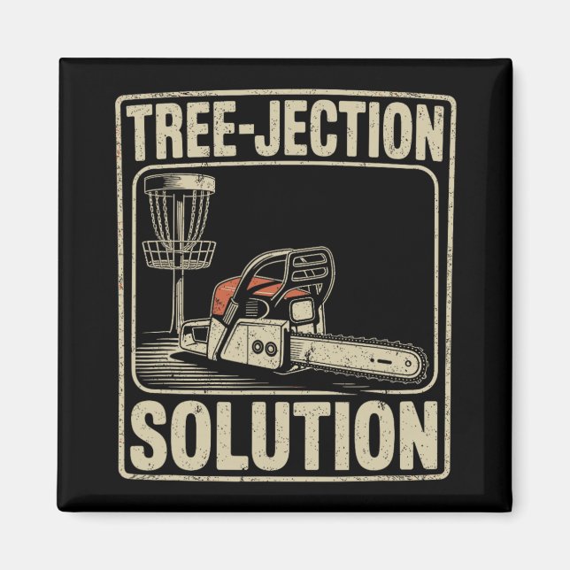 Aimant Solution de projection d'arbre Disc Golf drôle _4  (Devant)
