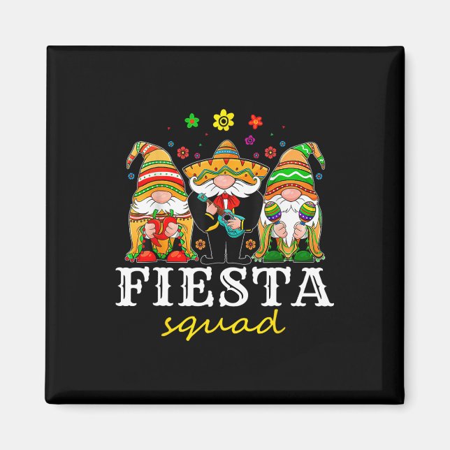 Aimant Sombrero Gnome Casquette Mexicain Cinco De Mayo Gn (Devant)