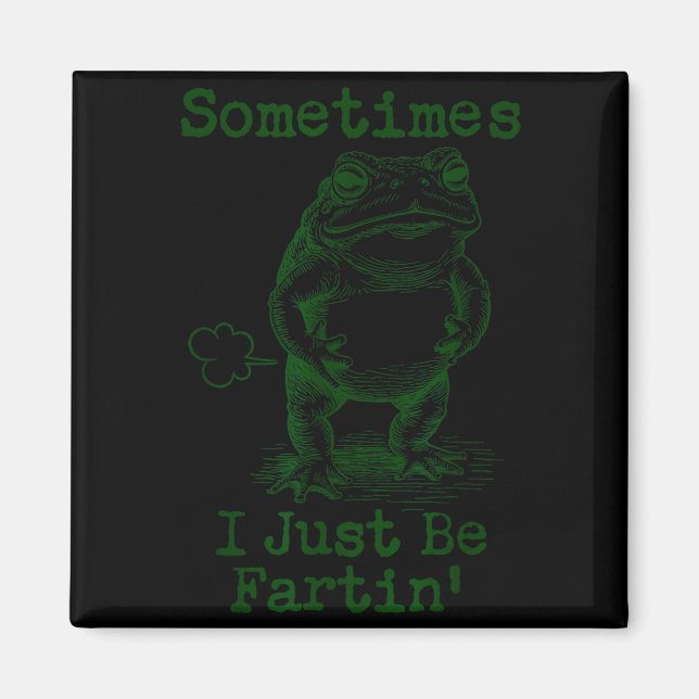 Aimant Sometimes I Just Be Fartin’ Frog Funny Rude Silly  (Devant)