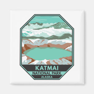 Aimant Sommet du parc national Katmai Crater Lake Alaska
