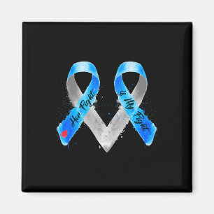 Aimant Son combat est mon combat Blue Ribbon Type 1 Diabè