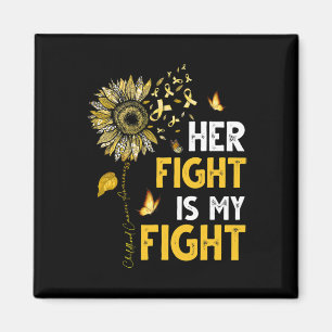 Aimant Son combat est mon combat Gold Ribbon Cancer de l'
