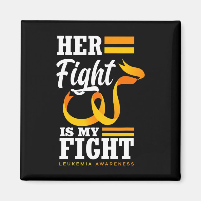 Aimant Son Combat Est Mon Combat Maman Femme Fille Leukem (Devant)