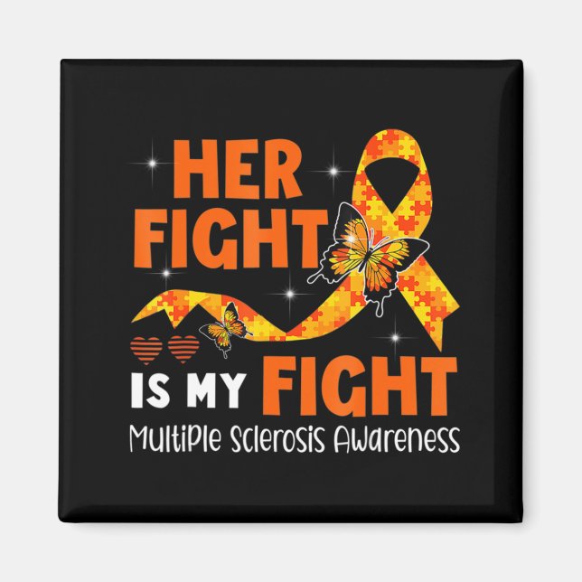 Aimant Son combat est mon combat MS Multiple Sclerosis Aw (Devant)