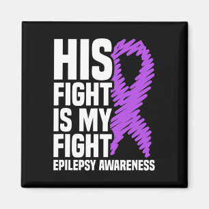 Aimant Son Combat Est Mon Combat Purple Ribbon Epilepsie