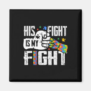 Aimant Son combat est mon combat Ruban de sensibilisation