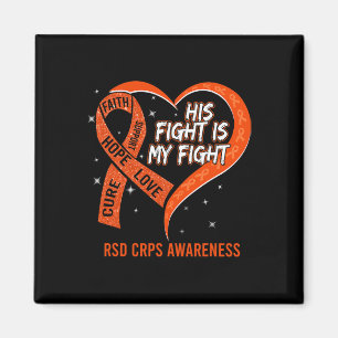 Aimant Son Combat Est Mon Combattre Ribbon Heart Crps Déc