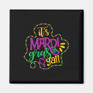 Aimant Son Mardi Gras Yall Funny Mardi Gras Party Mask Co