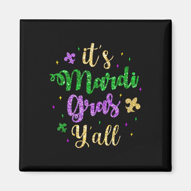 Aimant Son Masque Mardi Gras Yall Mardi Gras Party (Devant)