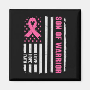 Aimant Son Of Warrior American Flag Breast Cancer Awarene