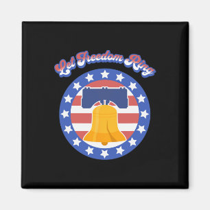 Aimant Sonnez la liberté le 4 juillet Drapeau américain L