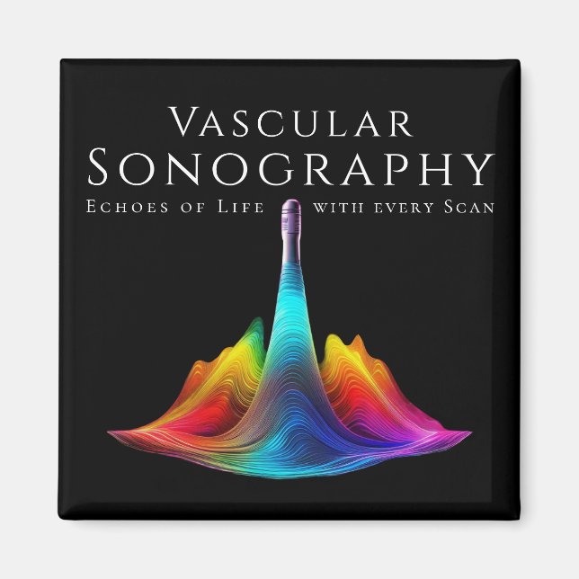 Aimant Sonographie vasculaire - Ondes Ultrasoniques color (Devant)