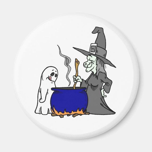 Aimant Sorcier Chaudron Brûlant Fantôme Affamé (Devant)